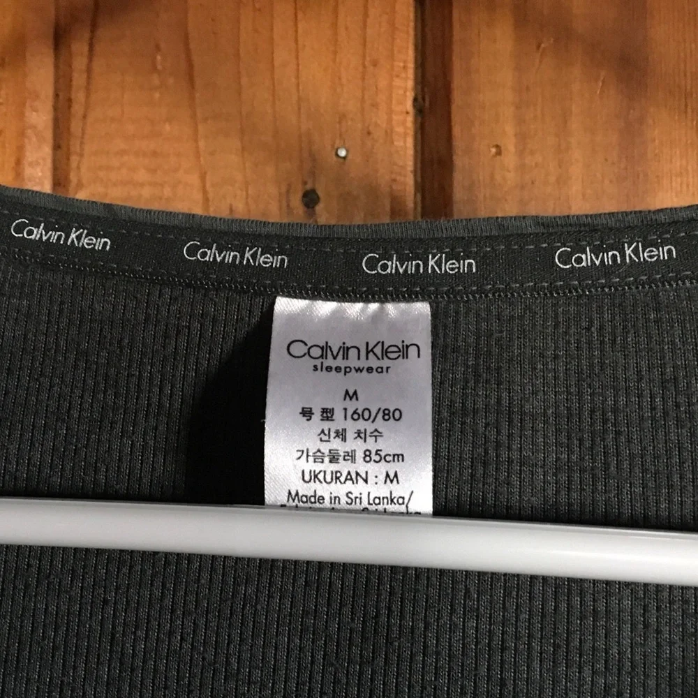 Calvin Klein Dark Green Long Sleeve Nightshirt - Picture 2 of 3